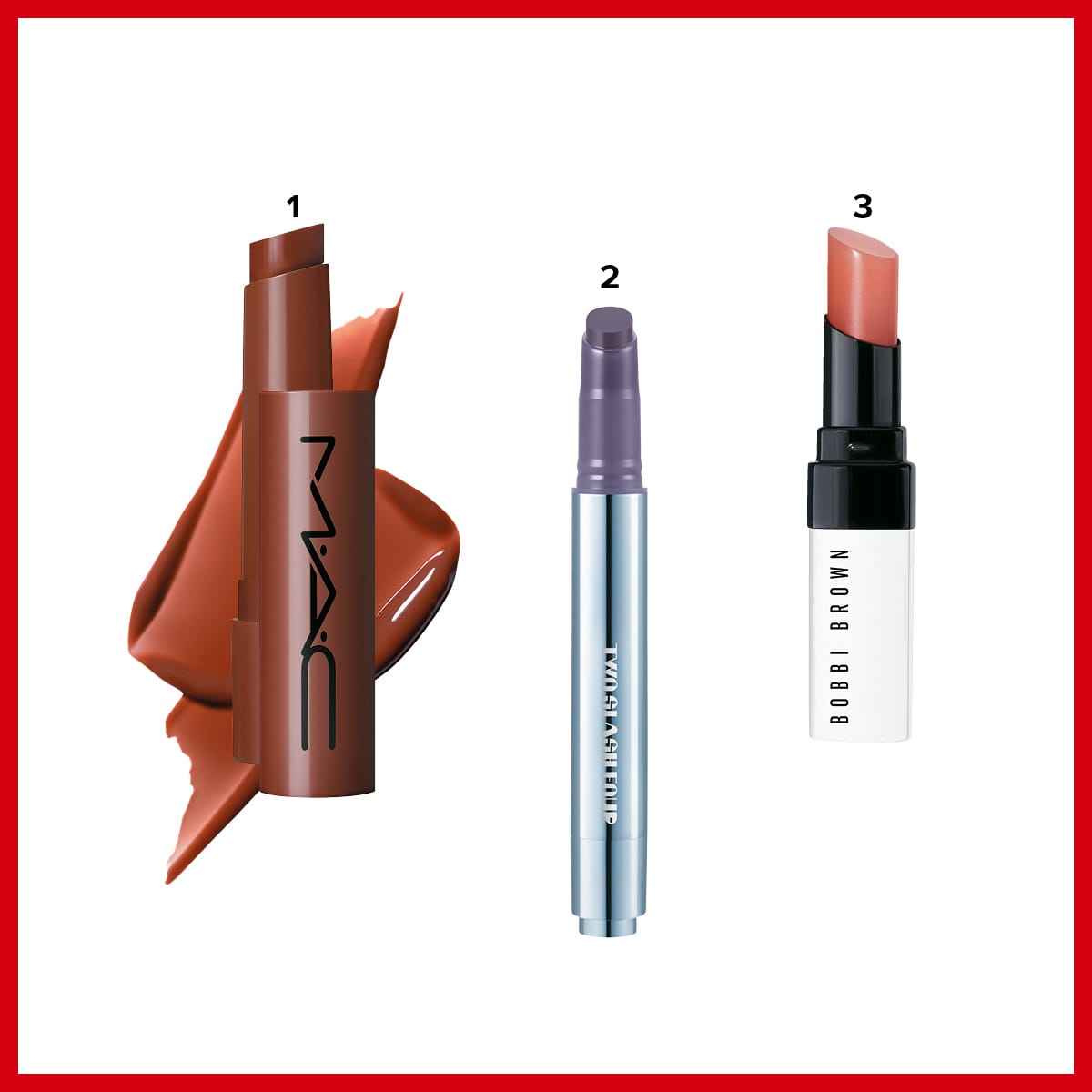 맥 스쿼트 플럼핑 글로스 스틱 #로워 컷, 투슬래시포 글레이즈 립 체인저 #누 블랙, 바비 브라운 엑스트라
립 틴트 #베어 누드