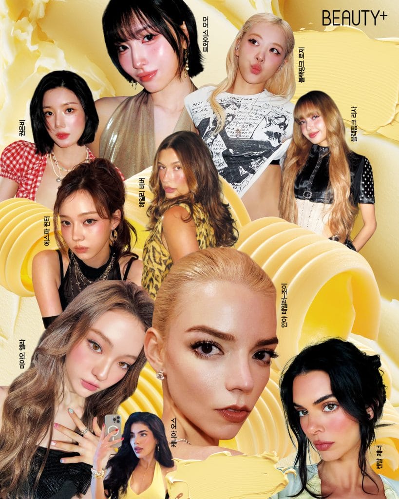 블랙핑크 로제, 리사, 트와이스 모모, 권은비, 에스파 윈터 등 셀럽들의 '버터 스킨' 메이크업